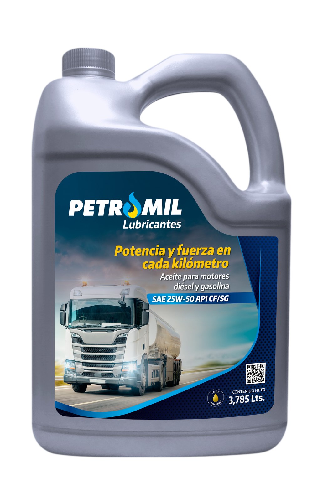 Petromil Diésel Alto Kilometraje SAE 25W-50 API CF/SG