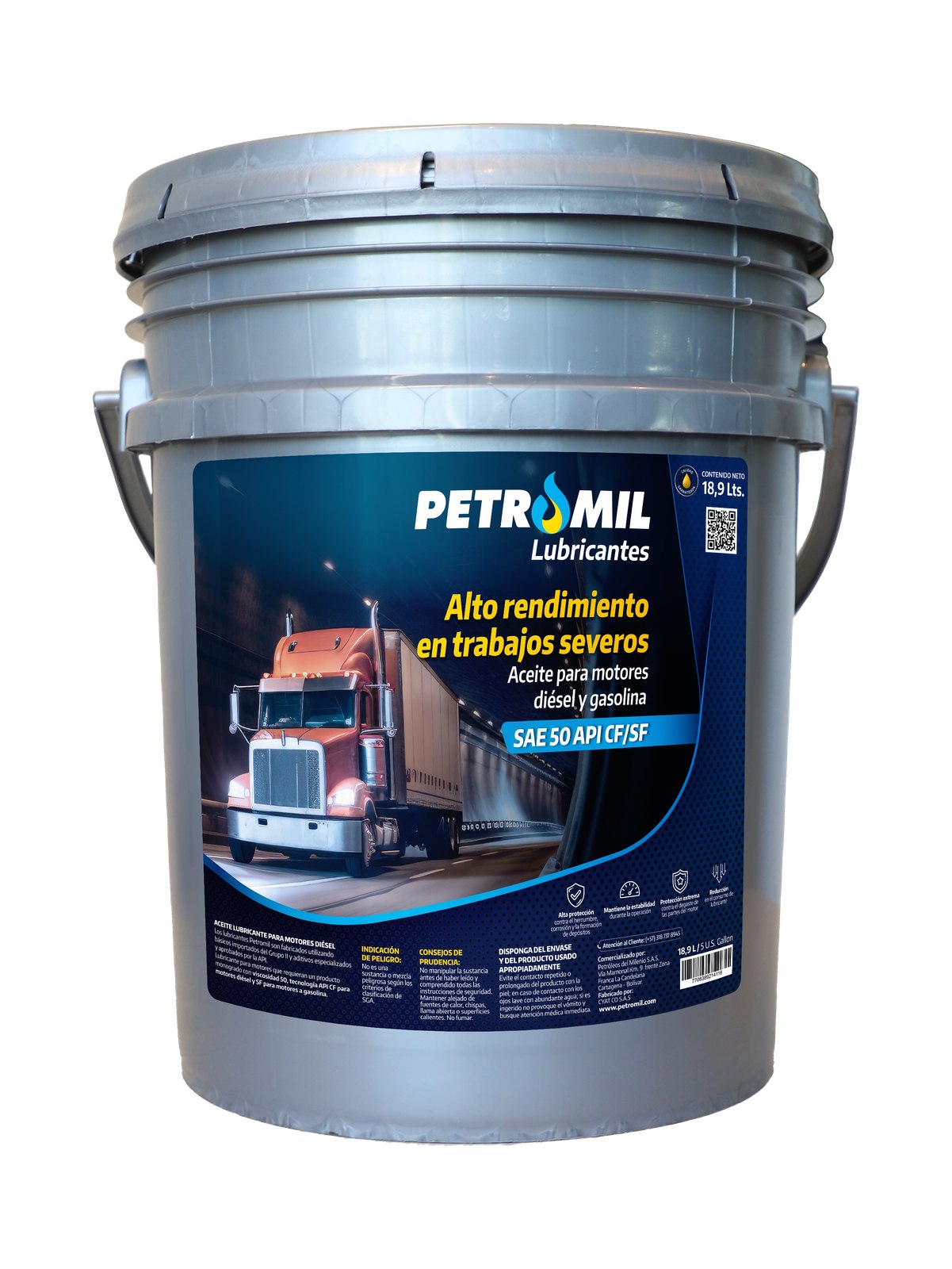 Petromil Diésel SAE 50 API CF/CF-2/SF